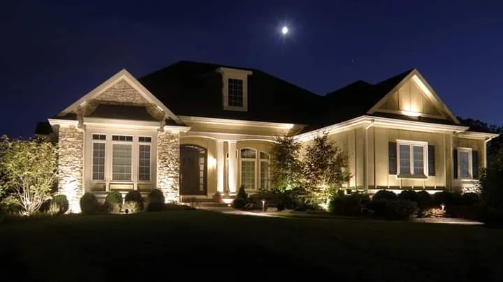 Full property landscape lighting design Fayetteville NC